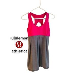 💕Lululemon Small Pink Grey Soft Integrated Bra Tank Top Camisole 💕